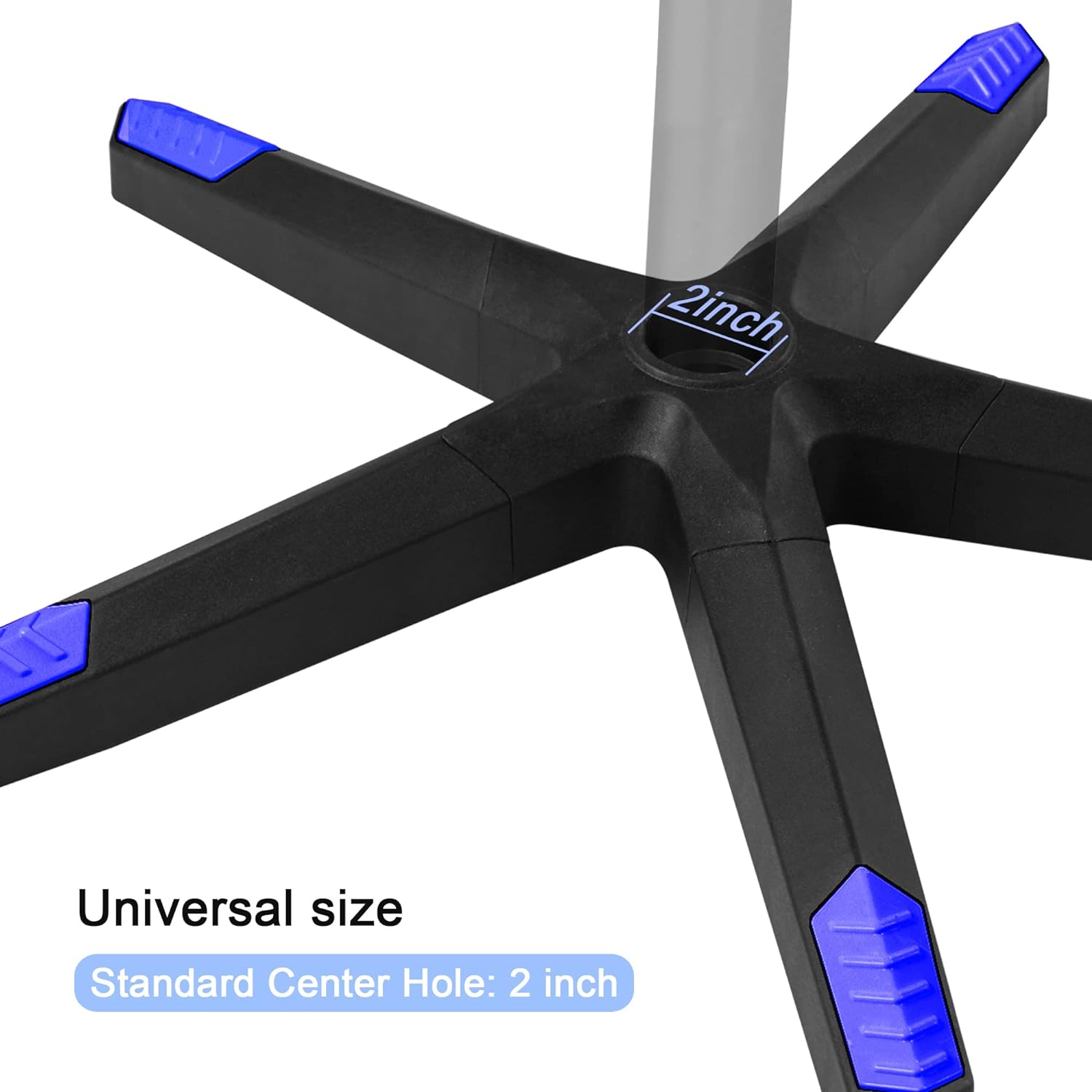 28 Inch Nylon Gaming Chair Base Replacement with 5 Casters, Heavy Duty