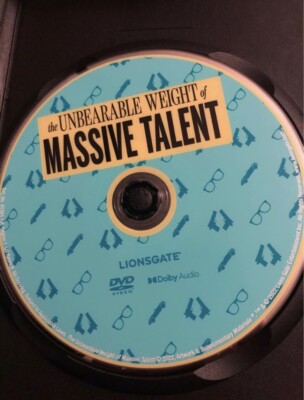 The Unbearable Weight of Massive Talent (DVD, 2022) No Artwork- Just DVD/case