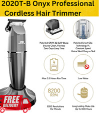 JRL 2020T-B Onyx Professional Cordless Hair Trimmer w/ EZ-Gap Blade Free Ship