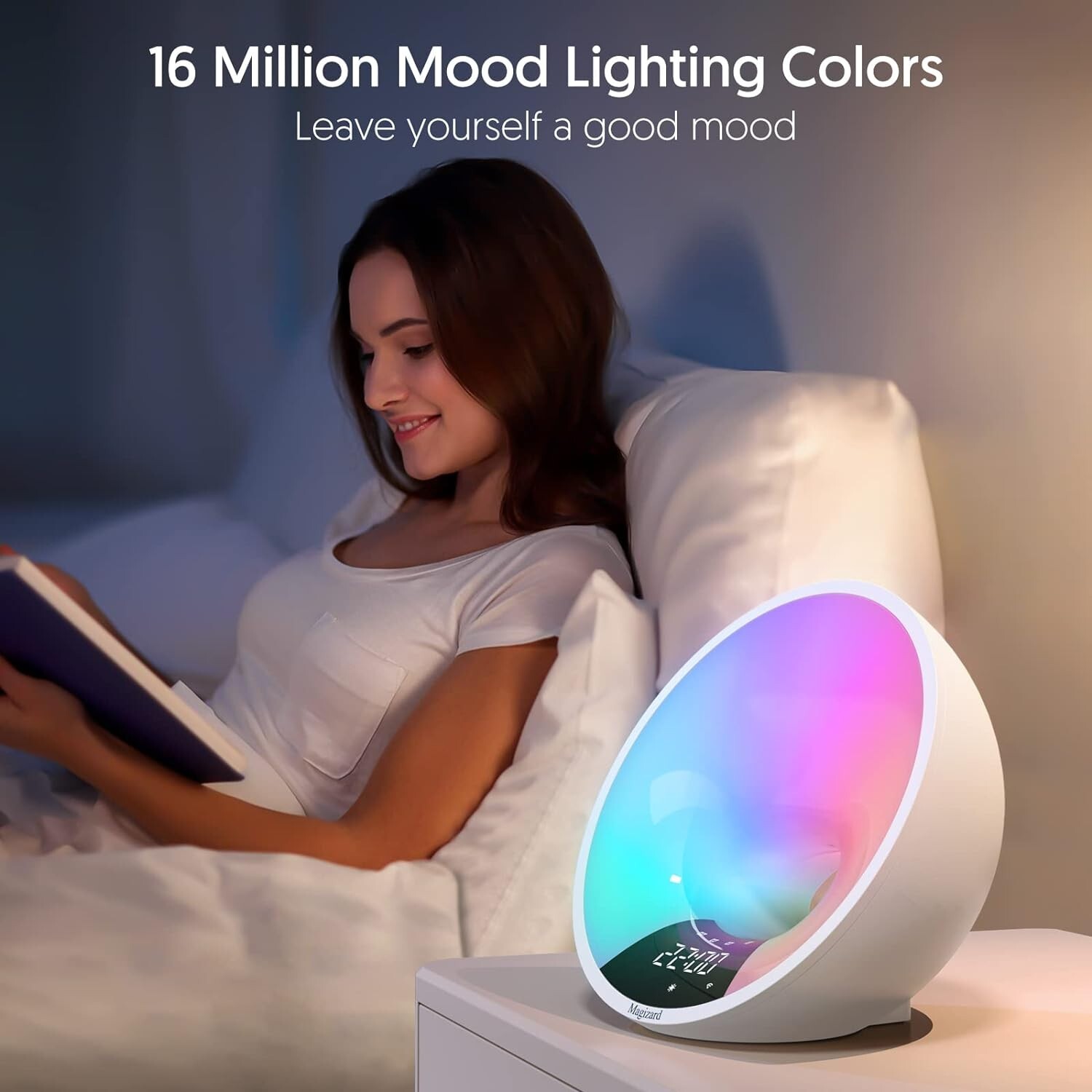 Smart Alarm Clock with RGB Moon Light & Wireless Bluetooth Speaker-image