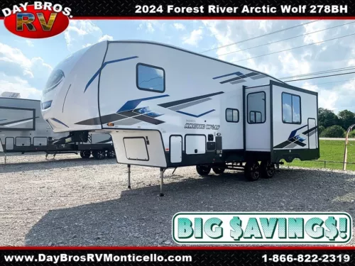 24 Forest River Cherokee Arctic Wolf 278BH Fifth Wheel RV Towable Camper Bunks