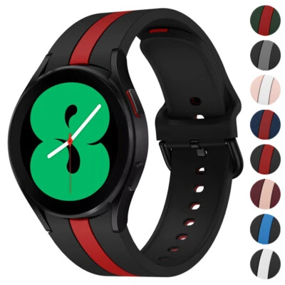 StrapsCo Silicone Rubber Stripe Strap for Galaxy Watch 5 & Galaxy Watch 4