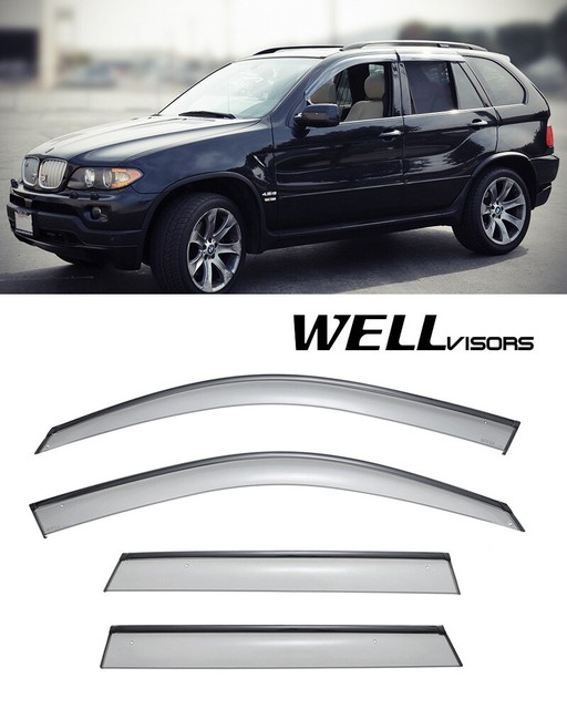For 0006 BMW X5 WellVisors Side Window Visors W/ Black Trim eBay
