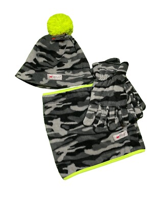 Neu 3M  Thinsulate  Jungen Mütze Handschuhe Halswärmer 3er Set - Gr. S/M, M/L K8