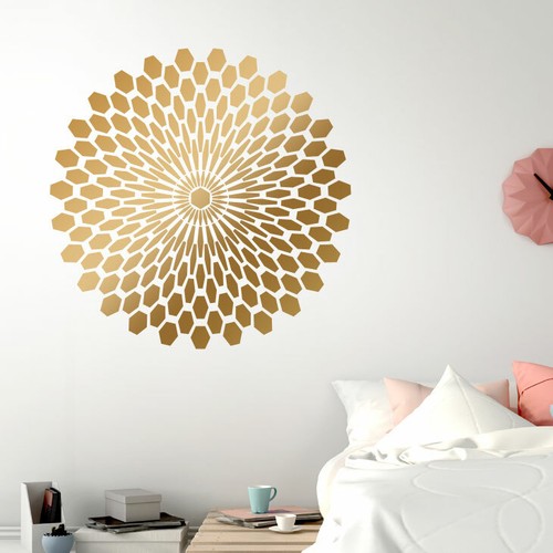 3D Lotus Retro Vinyl PVC Wandaufkleber Blume Wohnzimmer Schlafzimmer Wandkoration Ästhetische Tapete Home Cor Blumenaufkleber