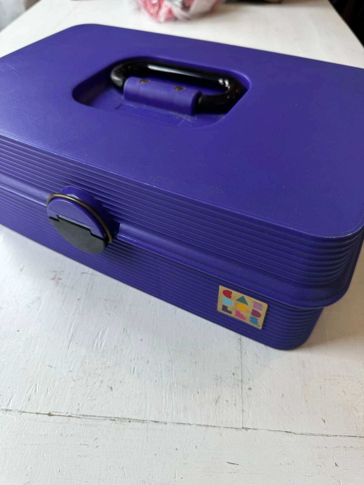 Caboodle Purple Large 2 Tier Make Up Jewelry Organizer Case 307
