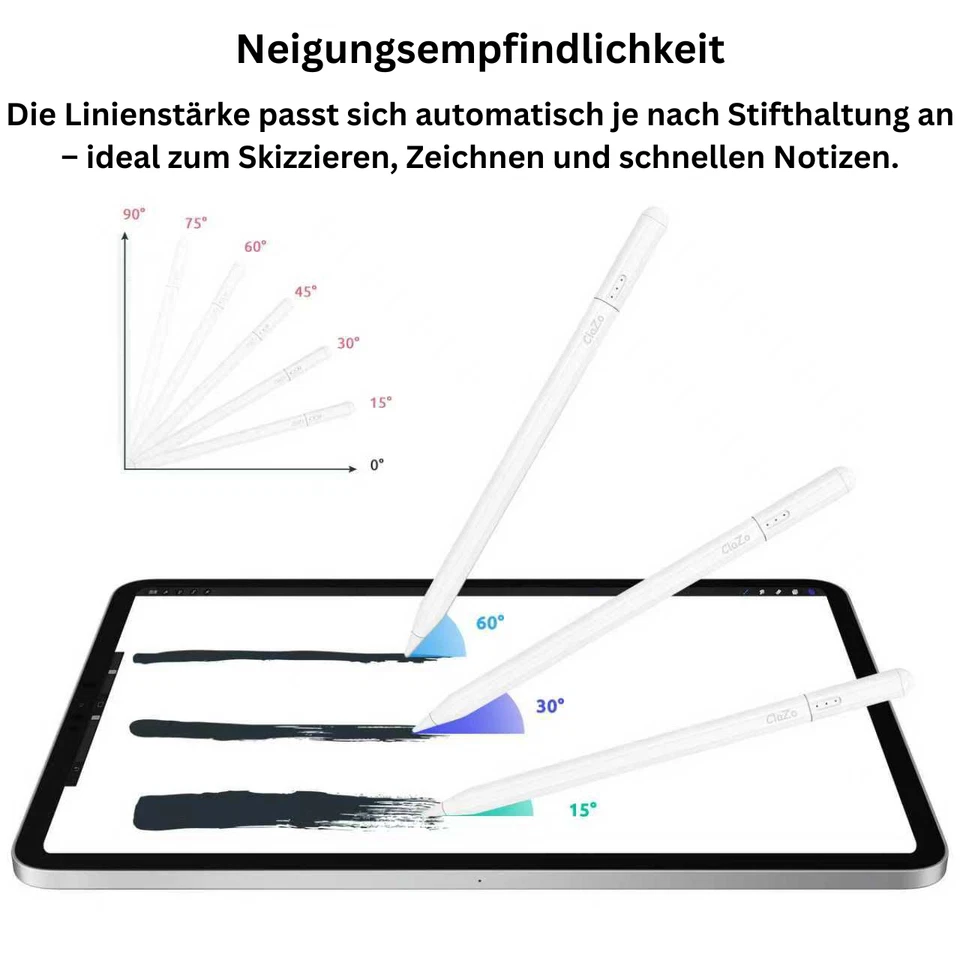 ClaZo Lumo Pencil - Eingabestift für iPad ab 2018, mit Palm Rejection - Bild 2 von 4