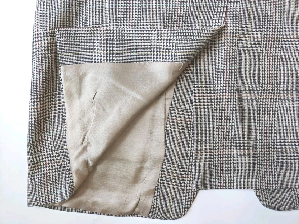 🇺🇲 Abrigo Deportivo De Colección Chaps Ralph Lauren Para Hombres 43R Crema Glen Cuadros 2 Botones Lana  Foto 4 de 4