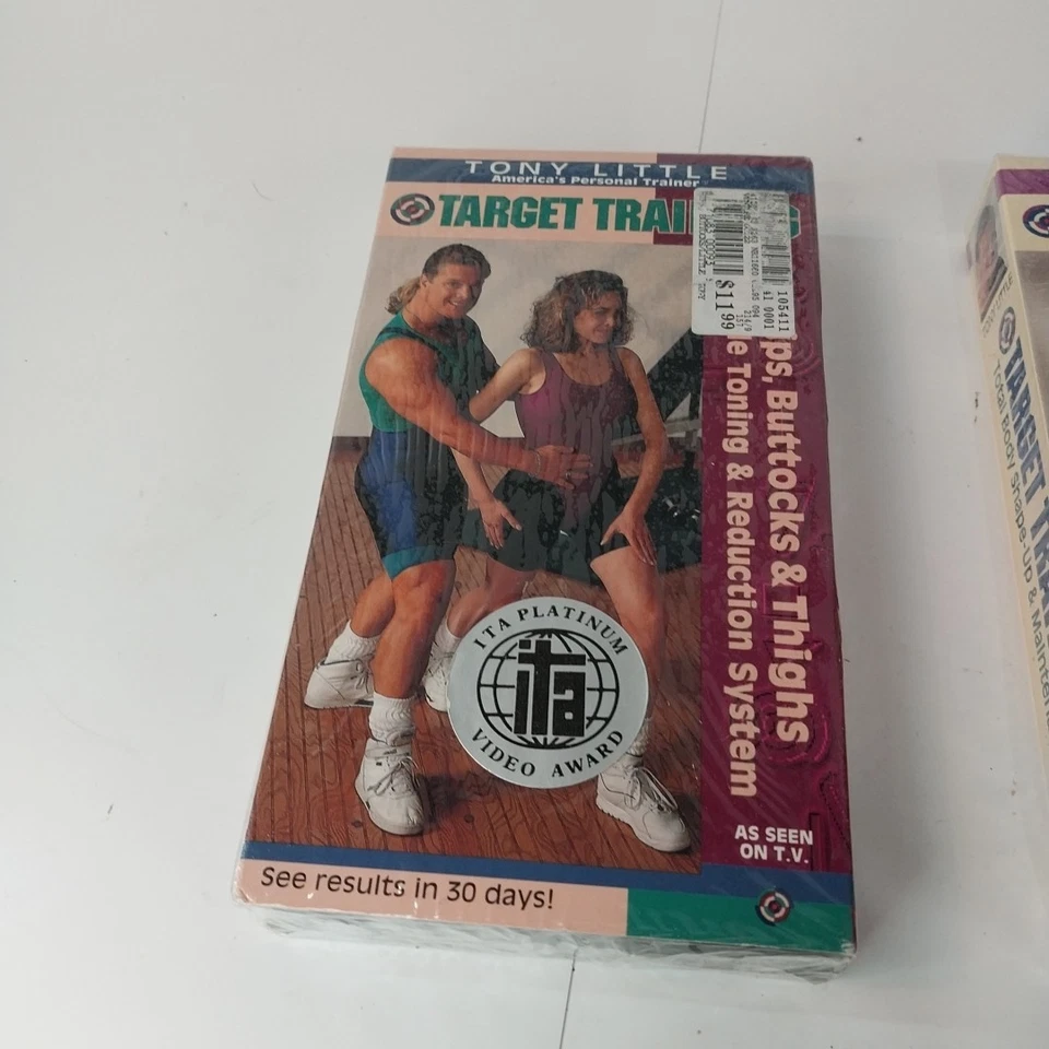 Rare Tony Little Target Training VHS 3 Tape Lot 2 new 1 open Workout Videos Vtg - Image 2 of 4