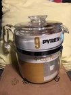 Vintage Pyrex 9 Cup Percolator Coffee Pot, Looks Unused, Glass/Aluminum, #7759