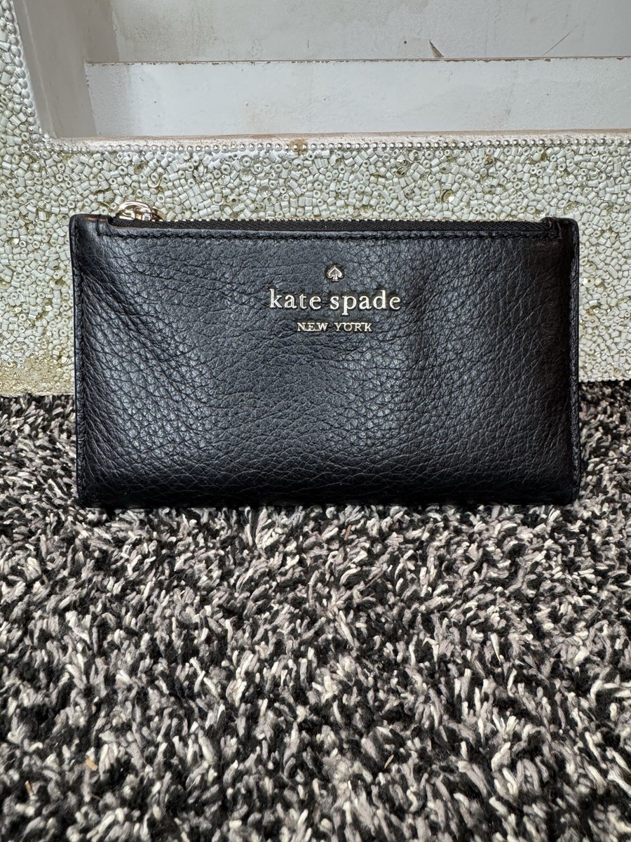 Kate Spade New York Black L-Zip Folding Wallet Credit Card  display picture 3