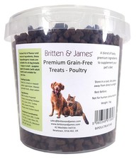 Grain Free Dog Treats & Cat Treats Poultry 1kg in a Stay Fresh 2L Tub by