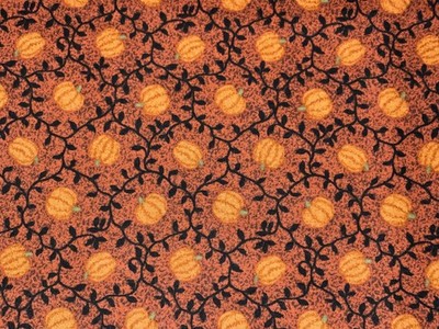 1/2 Yd Camp Thimbleberries Treats No Tricks RJR Cotton Fabric Pumpkins Vines