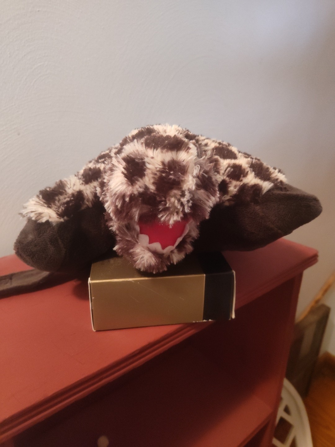 Pillow Pets T-Rex Dinosaur Brown Spotted Plush Stuffed Animal 16x12 Inch