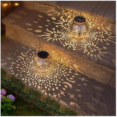 Moon Star Sun Solar Lanterns 2-Pack