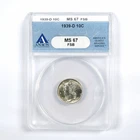 1939 D Mercury Dime MS 67 FSB ANACS 90% Silver Uncirculated SKU:I5787