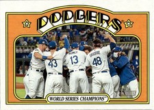2021 Topps Heritage #1 World Series Champions (Los Angeles Dodgers)