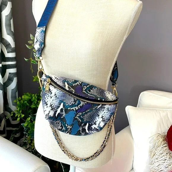 Steve Madden Kailin Convertible Python Print belt… - image 4