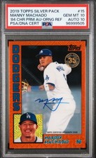 2019 Topps Manny Machado 1984 Baseball Chrome Auto Orange /25 Dodgers PSA 10 GEM