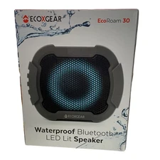 *Used* ECOXGEAR Eco Roam 30 Waterproof Bluetooth LED Lit Speaker, Gray