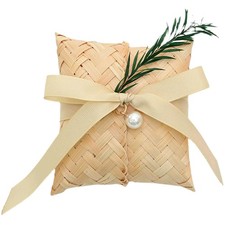 Bamboo Woven Jewelry Boxes Gift Box Christmas Bag Wedding Cookies purse