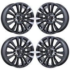 20 Lincoln Continental Pvd Black Chrome Wheels-c Rims Factory Oem 10091 Exch...