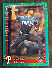 2025 Topps Chrome Logofractor Aaron Nola #286 Aqua  /199 Phillies Phi