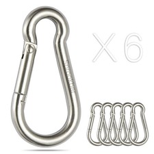 sprookber Stainless Steel Spring Snap Hook Carabiner - 304 4.7 Inch, Inch
