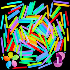 200 Mini Glow Sticks(2"), 8 Colors, Small Glow in the Dark for Aster Eggs Party