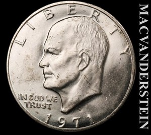 1971-S Silver Eisenhower Dollar - Choice Gem Brilliant Unc  Lustrous  #L6628