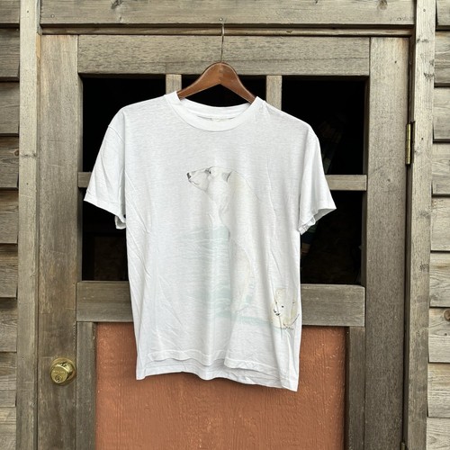 Vintage Polar Graphics USA Alaska T-Shirt Polar Bear Graphic Print Cotton Sz. S