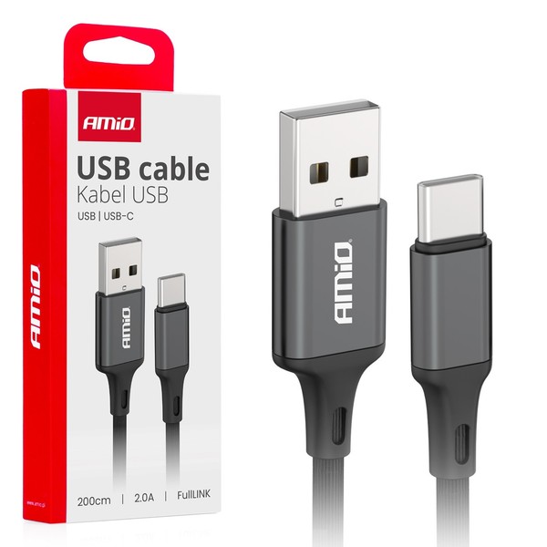 USB-A - USB-C 2A Ladekabel 200Cm Fulllink AMIO-03900-image