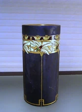 Antique Rosenthal Porcelain Hand Painted Dragon Fly Vase Artist Signed 1916