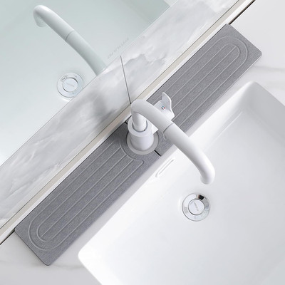 Faucet Mat for Kitchen Sink -Diatomite Stone Drying Mat for Kitchen Counter & Ba