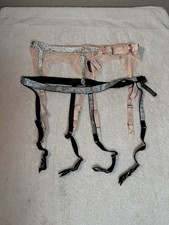 Lot Of 2 Victoria Secret NWT Rhinestone Garter Belt M/L FREE SHIPPING