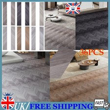 36 Vinyl Flooring Lino Roll Herringbone Wood Effect Sheet Parquet  Self Adhesive