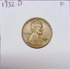 1932 D Lincoln Wheat Cent Fine Denver Mint