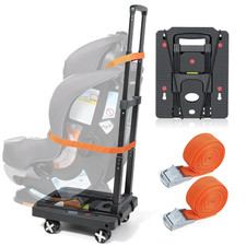 Car Seat Dolly for Airport, Folding Car Seat Roller Cart, Black  Carseat Cart C
