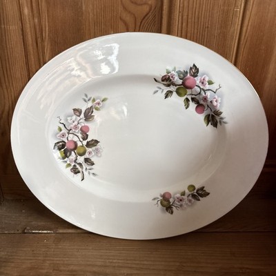 Royal Imperial Rosa Apfelblüte Oval Servierplatte 34cm 13,25'' Bone China 