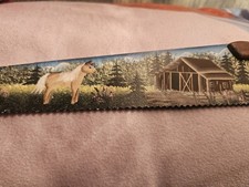 Vintage Hand Painted Mini Saw Folk Art Home Decor Collectible Used 12 inches