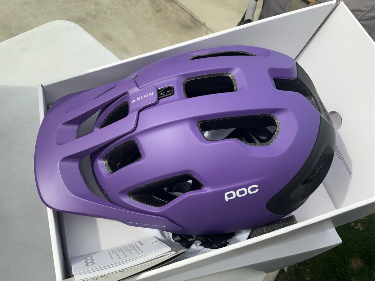 POC Axion Race MIPS Bicycle Helmet Sapphire Purple/Black Size M 55