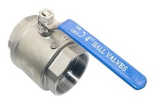 Stainless Steel 4" full-flow Ball Valve NPT female both sides, 1000 WOG