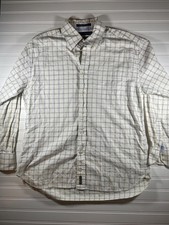 Tommy Hilfiger Mens L Blue/White Check Long S...