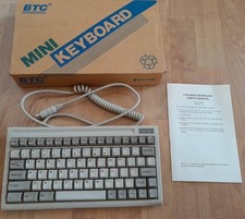 Vintage 1992 BTC 5100 Compact AT 5-Pin DIN Computer Mini Keyboard w/Original Box