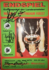 Signed Nottingham Forest 1980 European Cup Autograph Photo Shilton Lloyd Burns