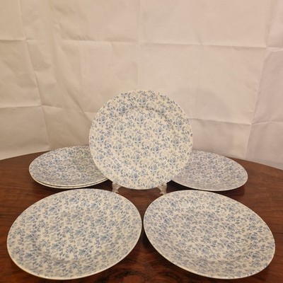 Churchill  Blue Blossom  6 Speiseteller Ø 24,4cm Keramik