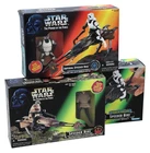1995-97 Kenner Star Wars Power of The Force Speeder Bike Sealed Lot (3)