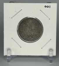 1874 Germany - 1 Mark 90% Silver Coin
