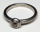Vintage James Avery Signed 925 Sterling Ring, White Sapphire Rememberance. Sz 7
