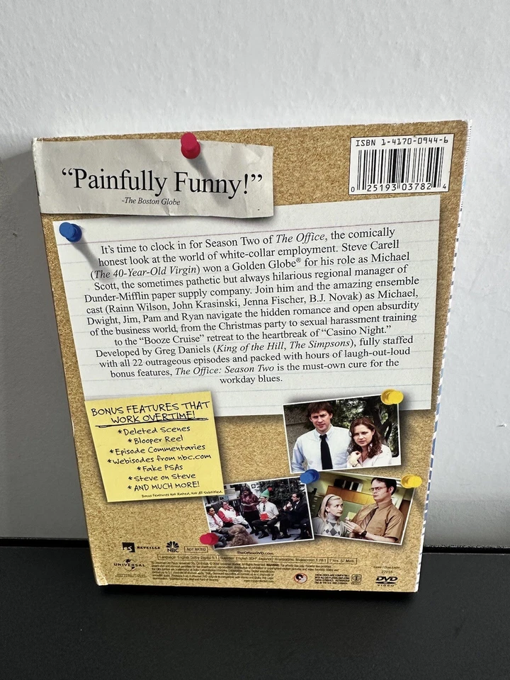 The Office US TV Series Season 2 DVD Steve Carrell Jim Pam Michael Scott - Image 2 of 2